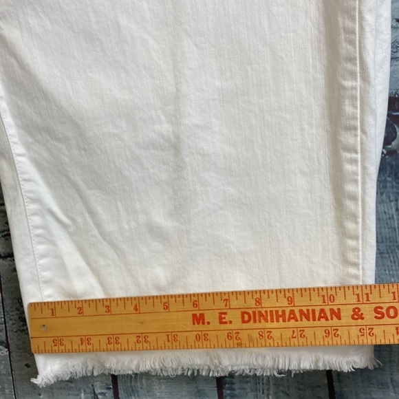 Eileen Fisher White Organic Cotton Jean Ankle Length Frayed Hem 3X Plus Vacation - Picture 10 of 16